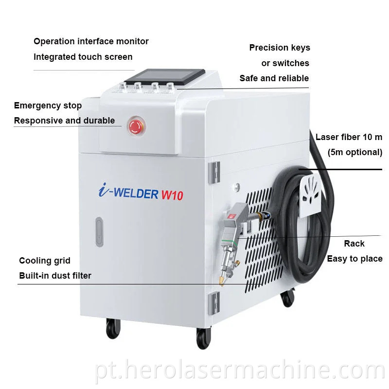 Herolaser Aço inoxidável Ferro de fibra de metal de metal de soldagem a laser de alumínio Máquina de soldador